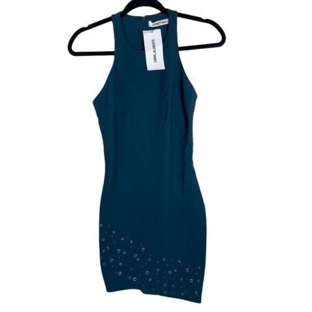 ELIZABETH and James Gali Grommet Asymtric Dress sz 4 Retail $395 - Picture 4 of 9